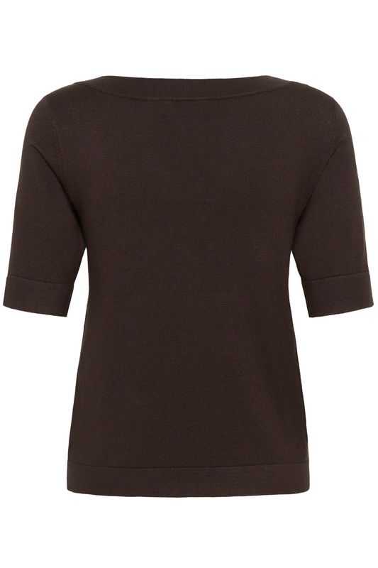 KAlizza boatneck solid pullover, coffee bean