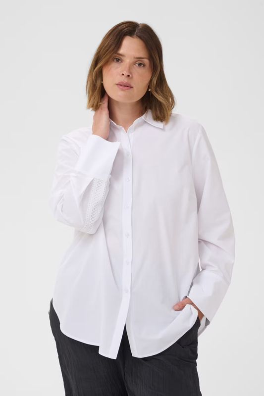 KAkiki lace shirt, optical white