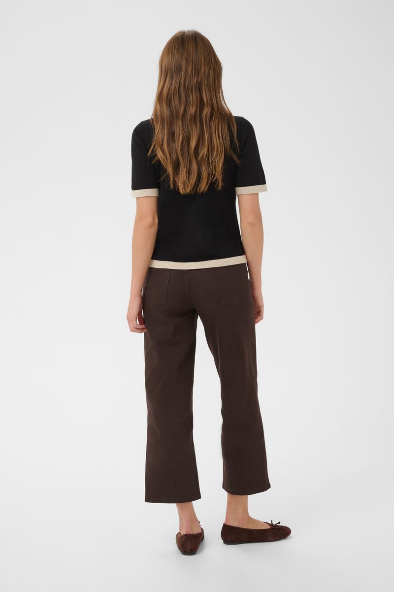 KAlizza contrast cardigan, black deep