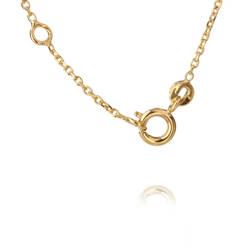 Petite Drop necklace gold, vintage rose