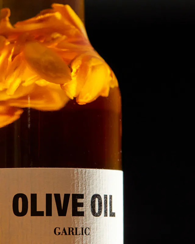 Olive oil, garlic