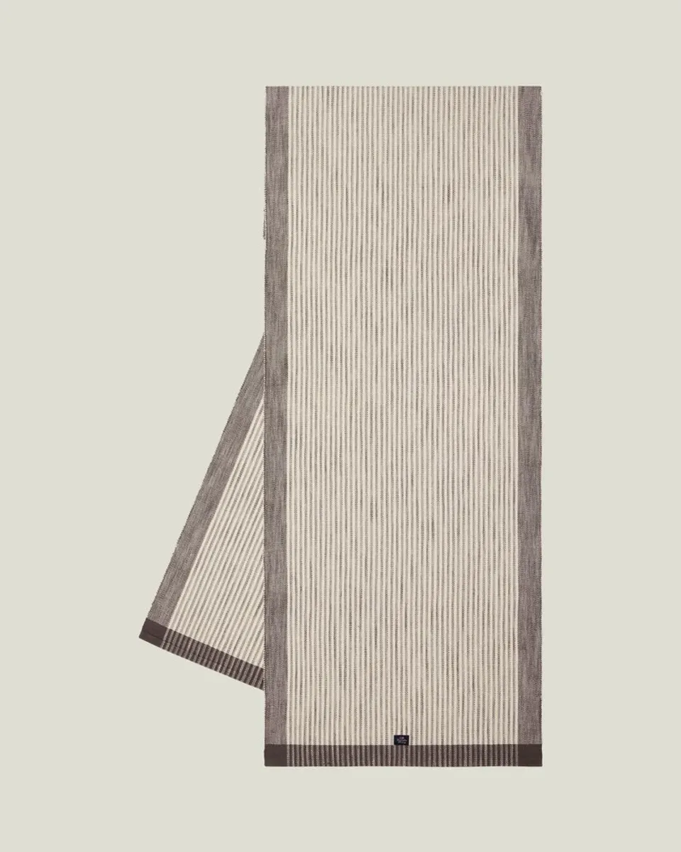 Striped rib bordløper, dark gray/white