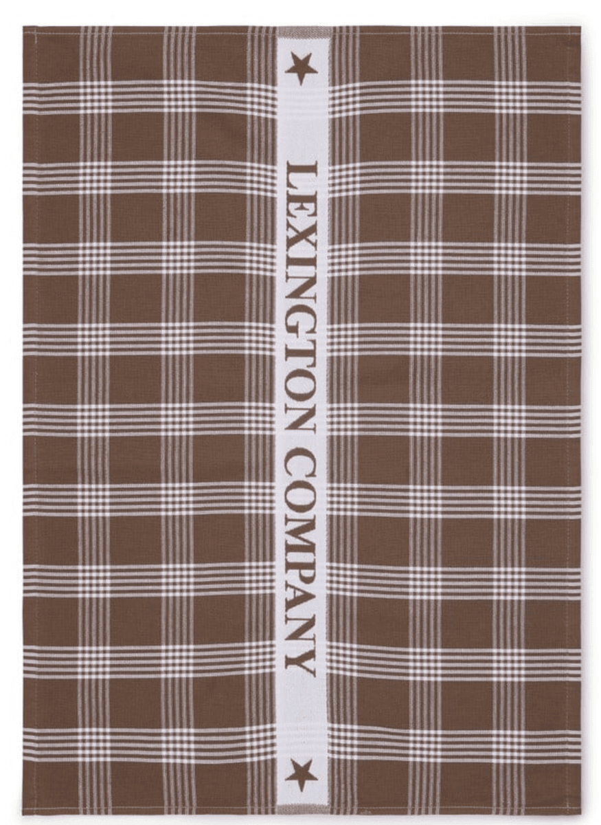 Organic cotton terry kitchen towel, stone/white