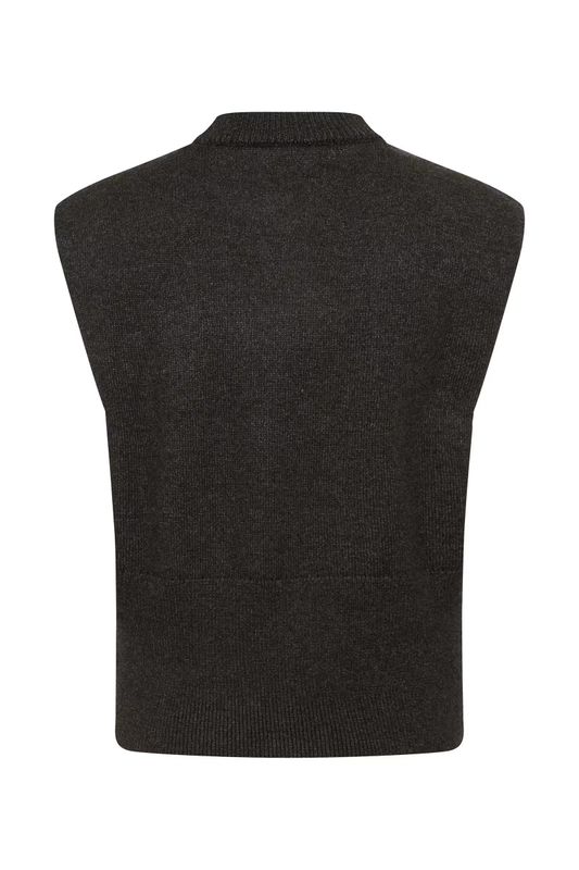 KAbarbara knit vest, dark grey melange