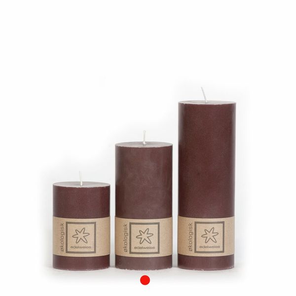 Hovedbilde Kubbelys stearin 7x15 cm, brown