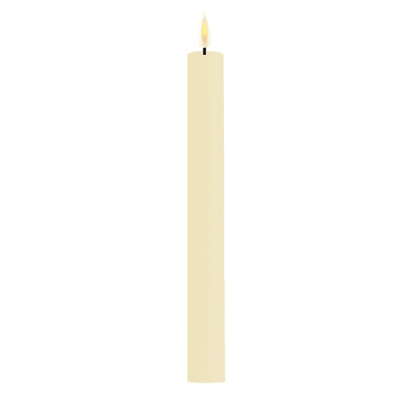 Kronelys 2 stk 24 cm, cream