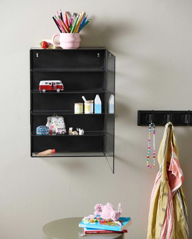 EDGY coat rack, 3 hooks - black/black