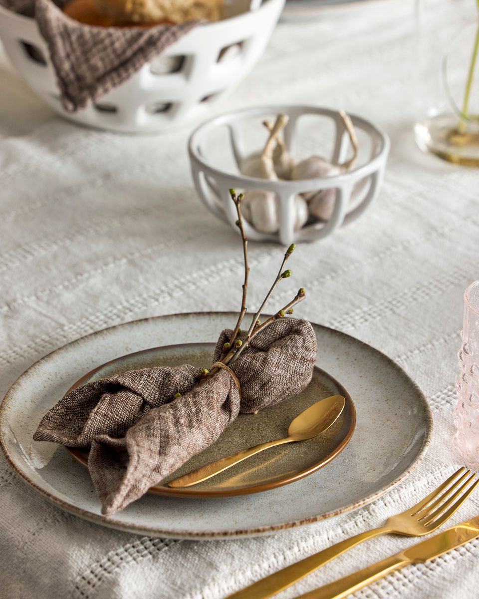 Sandrine tallerken 28,5 cm, natur