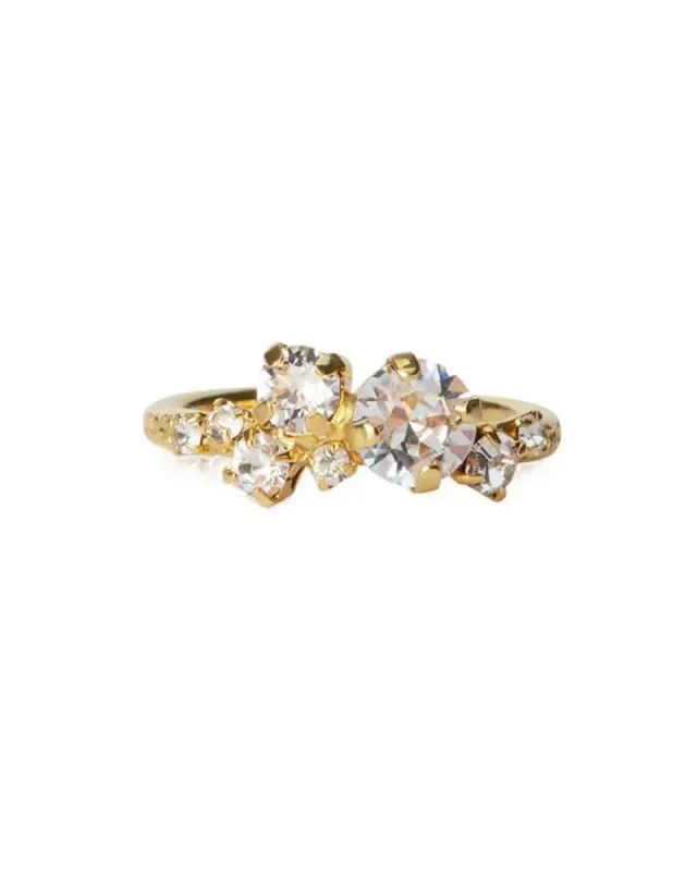 Stardust ring gold, crystal