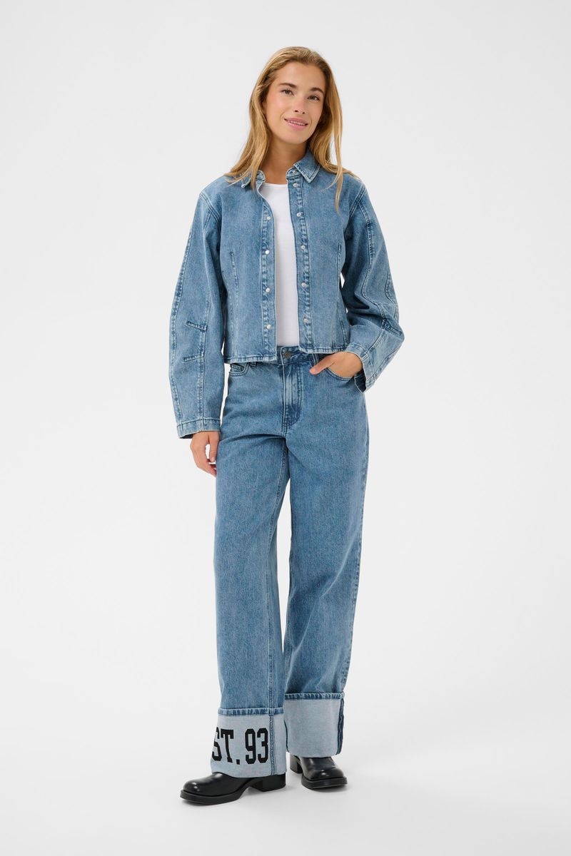 Kavallis denim shirt, blue washed denim