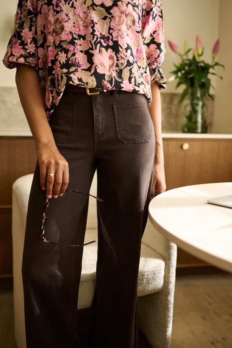 KAbrook HW jeans, coffee bean/brown
