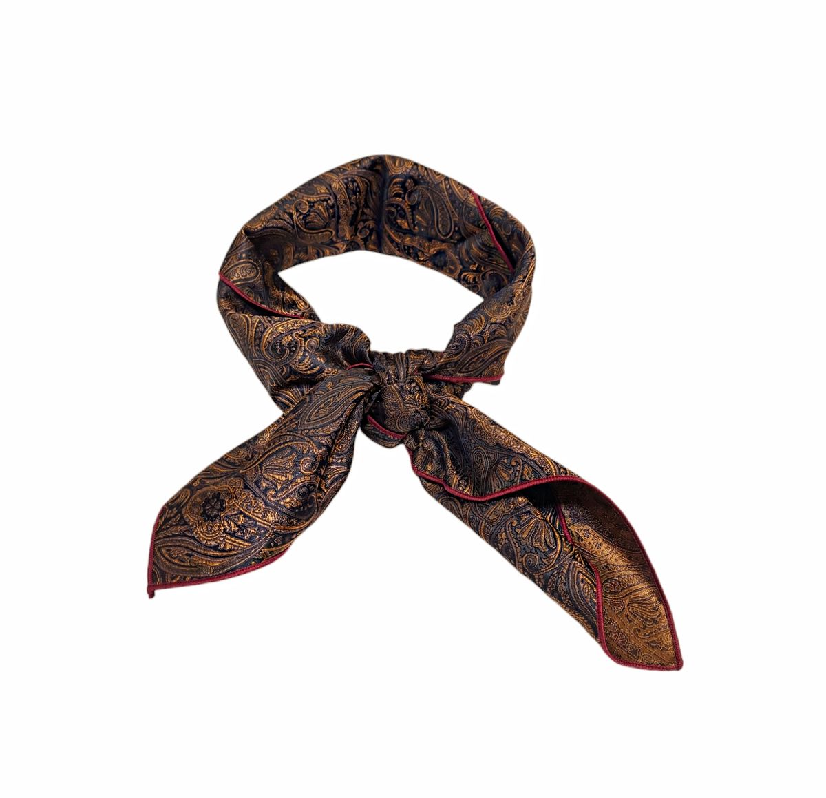 Bunadskjerf, bronze/brun paisley