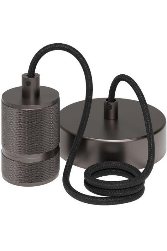 Pendeloppheng, Grå Metall, E27
