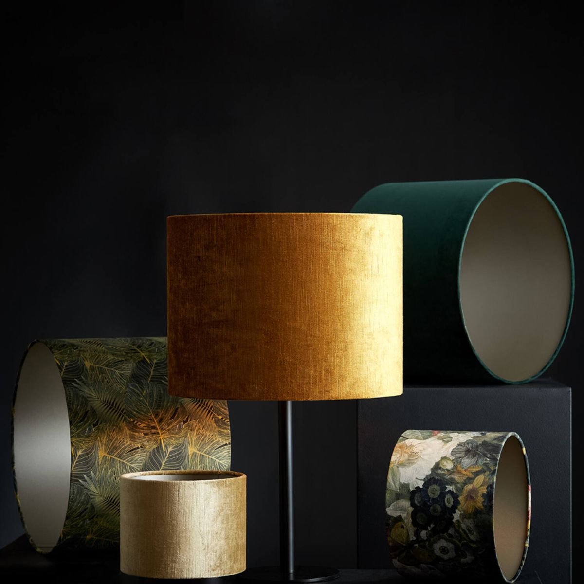 Shade cylinder, 30x30x21, gemstone gold