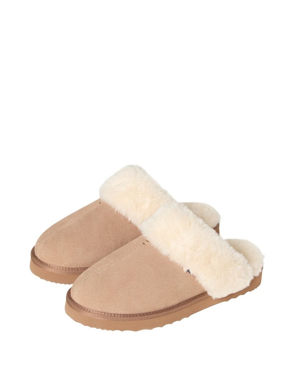 Women's suede slippers, brown