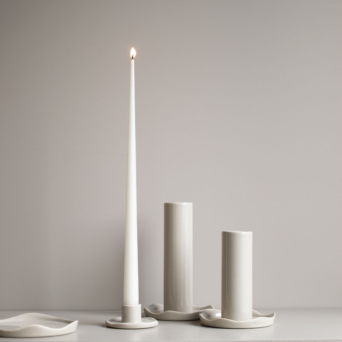 Wave candle, shiny mole