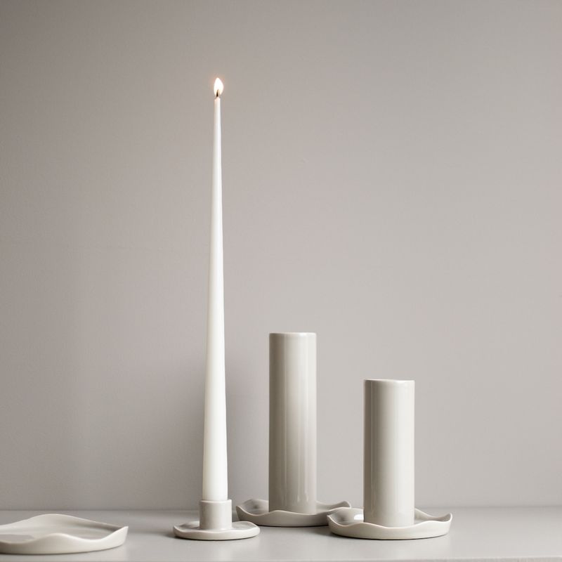 Wave candle, shiny mole