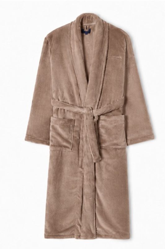 Womens Fleece Robe, beige