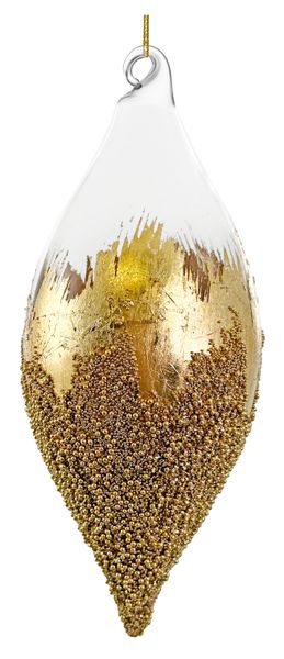 Hovedbilde Juletrekule glass drop 15 cm, clear lower part ...