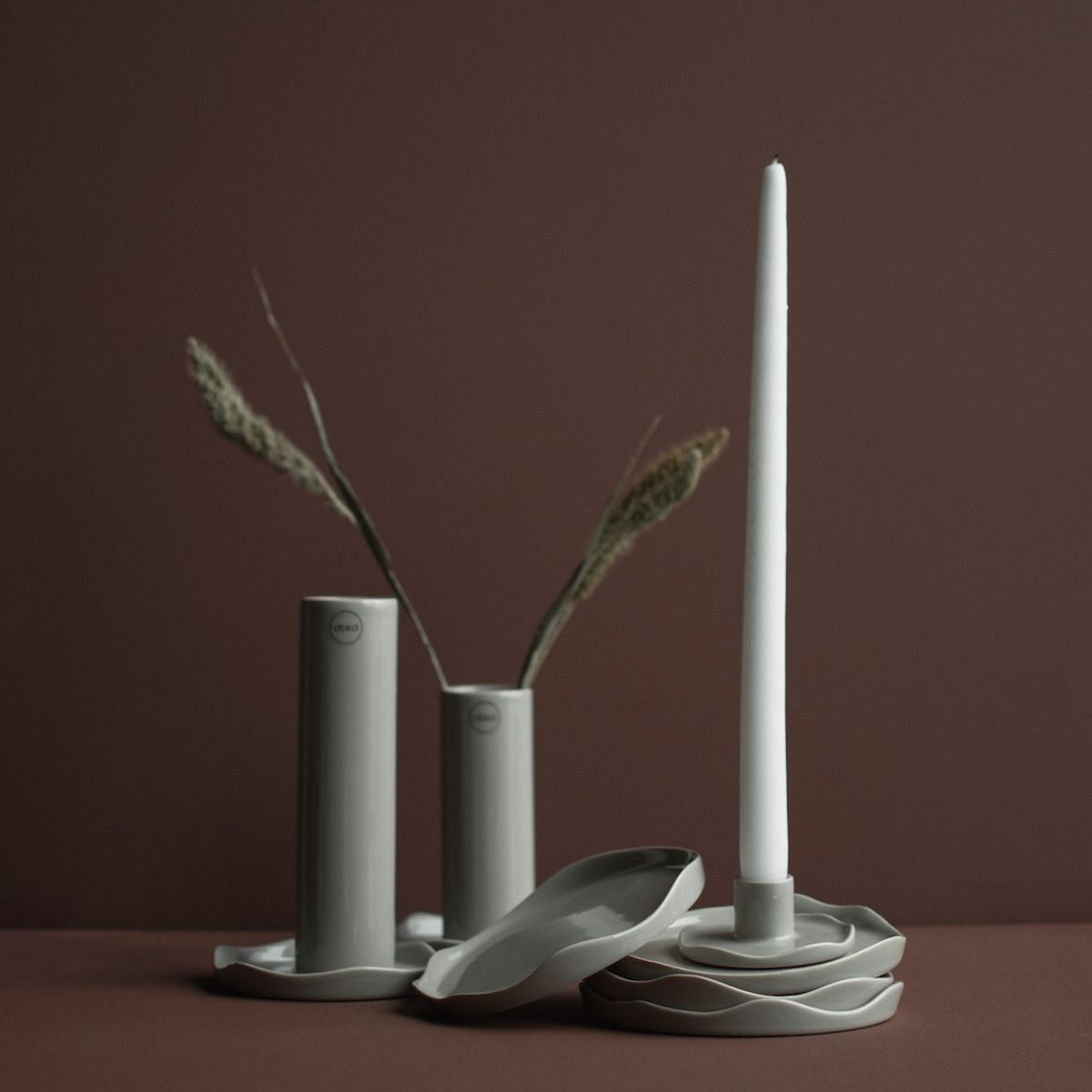 Wave candle, shiny mole