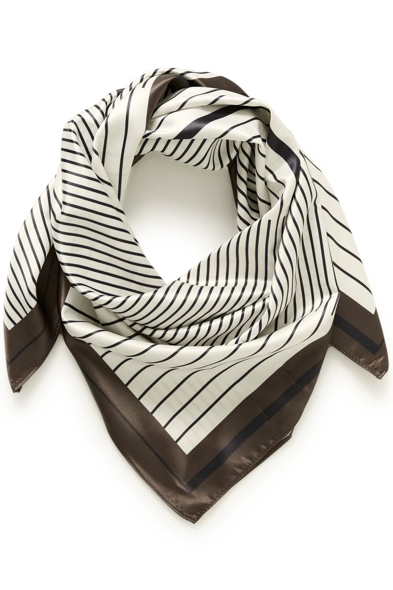KAscarfina scarf, black/chalk/coffee